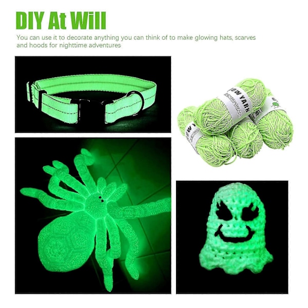 4/5 st Stickgarn Lysande Ull Mjuk 50m/rulle Nyhet Funktionell DIY Sytillbehör Lysande Multicolor