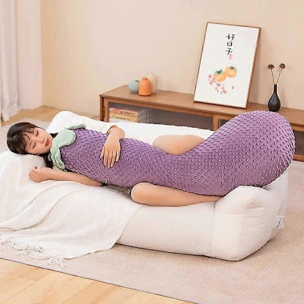 20-130cm Tecknad Mjuk Söt Aubergine Plyschleksaker Söt Fylld Kudd Docka För Flicka Pojke Födelsedag Julklappar Heminredning PURPLE 130cm