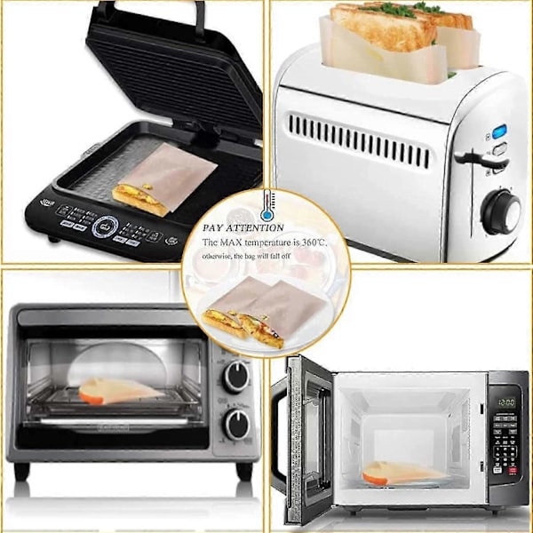 20 Non-stick Toastposer, Genanvendelige Glutenfri Toastposer 16cm*16.5cm
