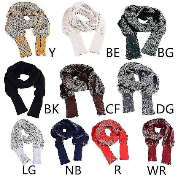 Vinterstrikket pledd med lange ermer for kvinner - Sjalwrap med ermer - Ensfarget heklet genser skjerf - Multifunksjonell poncho kappe halsvarmer Black