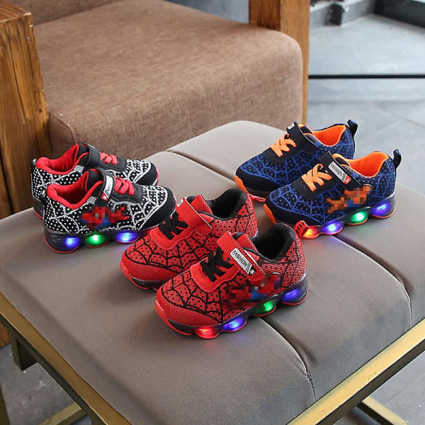 Børns LED Light Up Sko Lysende Blinkende Sneakers til Drenge Piger