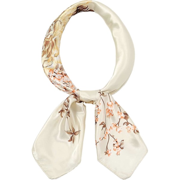 Huvudscarf i Silkesatin - Olaof Scarf för Kvinnor, Sova, Kvadratisk, Designer Bandana Olaof Scarf Style 16