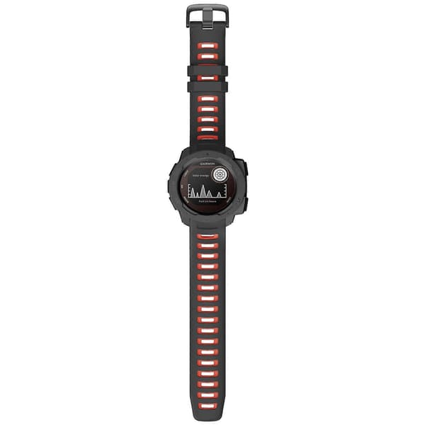 Til Garmin Instinct / Instinct Esports Silikone Urrem Black Red