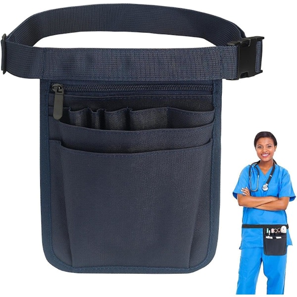 Amningsväska Fanny Pack med fickor för omvårdnadsutrustning Amningsbältesväska Sjuksköterska Health Care Verktygsväska blue