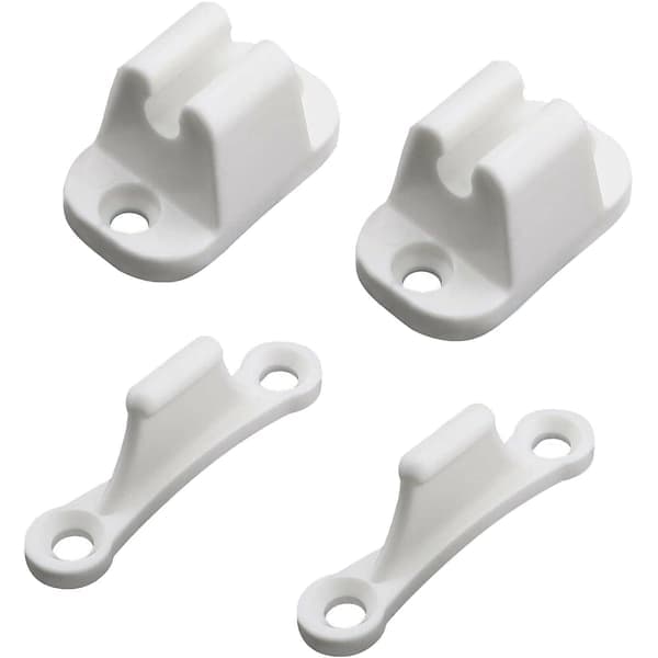 2 par dørstopper i nylon, hvit dørholder for campingvogn, bobil, båt