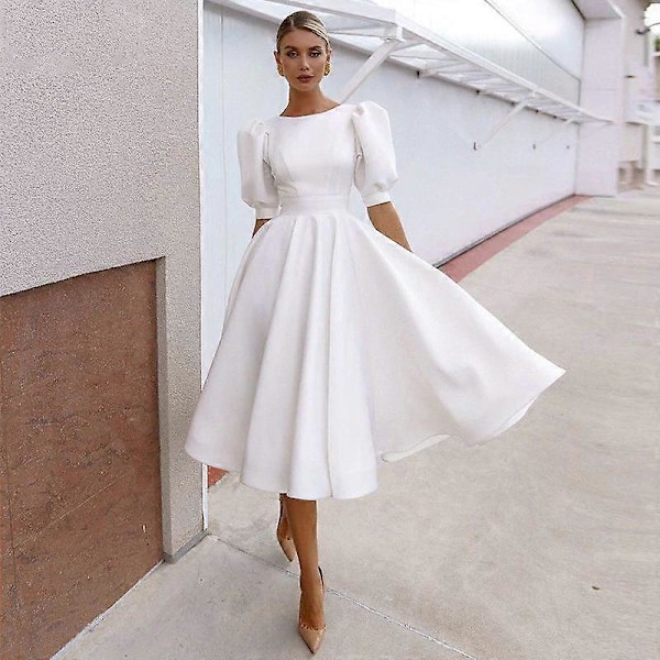 Dam Mode Sommar Halv Ärm Casual Sexig Klänning Plus Size Lös Elegant Fest Kväll Klubb Klänningar för Damer black S
