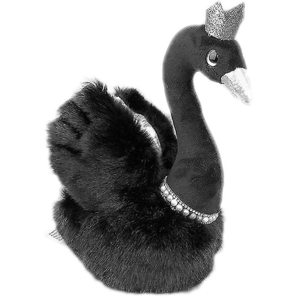 Plyschleksak för barn Svart svanfigur (svart, 28cm) 1 st