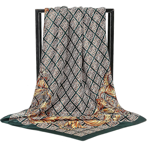 Huvudscarf i Silkesatin - Olaof Scarf för Kvinnor, Sova, Kvadratisk, Designer Bandana Olaof Scarf Style 13