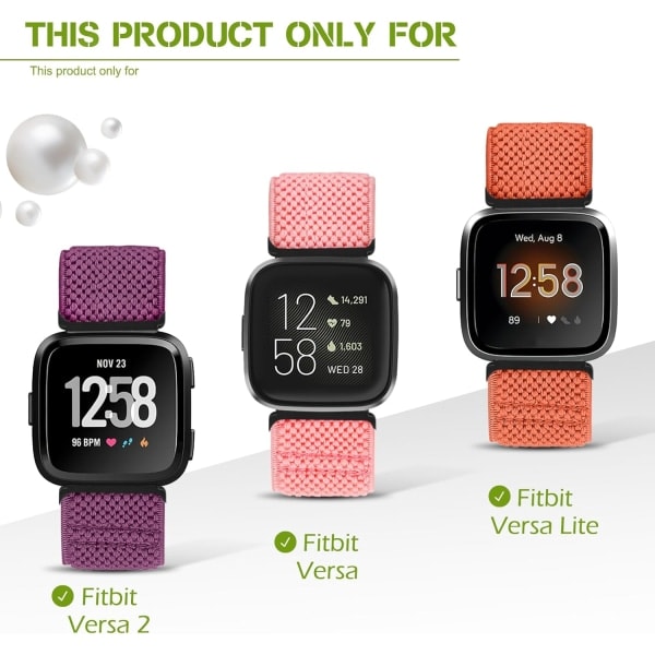 Fitbit Versa-rem - Justerbar sportsrem i nylon