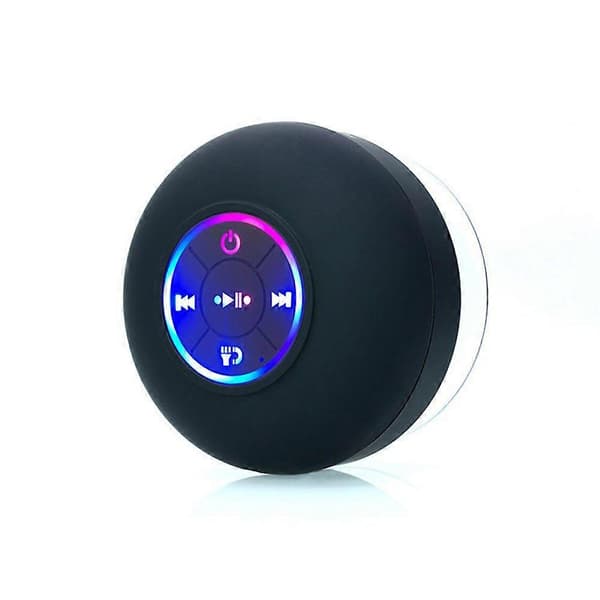 Trådløs Høyttaler Vanntett Bluetooth Dusj Bærbar Bad Bil Sugekopp white without stickers