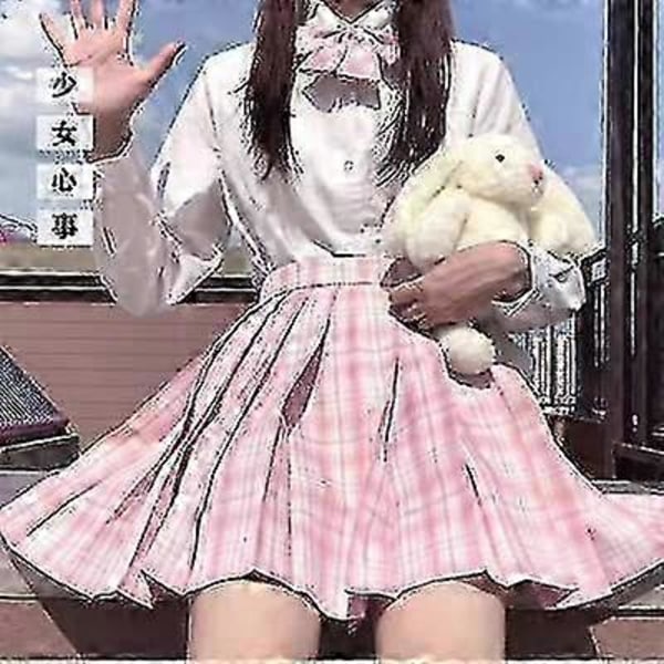 Jk Uniform Komplett Set Broderad Skjorta Plisserad Kjol M Young Gir