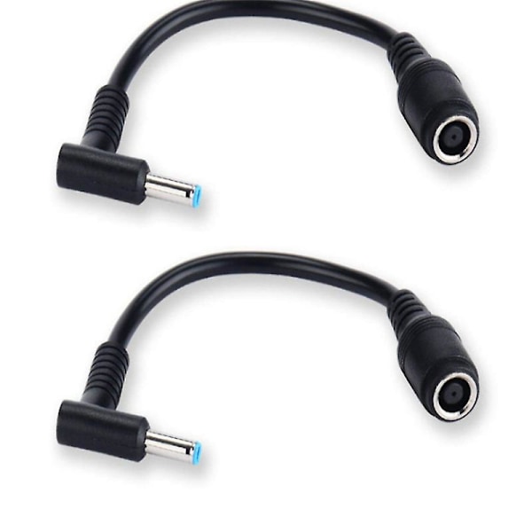 2 ST för HP Strömadapterkabel 7.4*5.0 Hona till 4.5*3.0MM Hane Vinkel med Stift