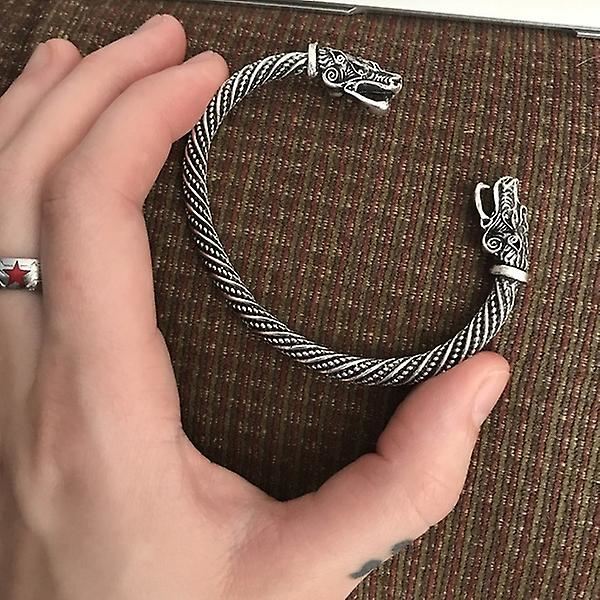Herrar Varg Huvud Armband Viking Smycken Modeaccessoarer