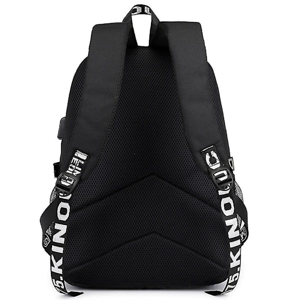 Marshmello Ryggsekk USB-Lader Stor Kapasitet Student Skoleveske Color-2