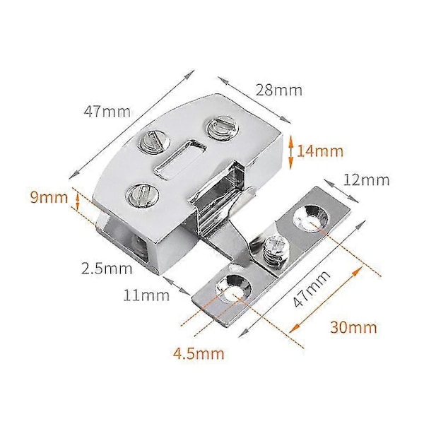 4 stk Glassdørs Hengsler Skaputstillingsskap Dørhengsel Glassklemme, for 5-7 mm Glass Tykkelse