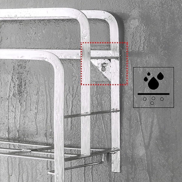 20st självhäftande hängande spikar, väggmonterad skruvkrok Stansfri sömlös skruv Vattentät väggkrok för badrum kök spikfri