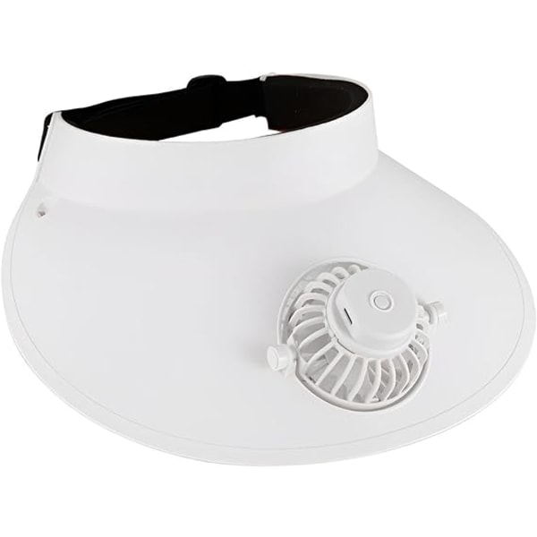 Solhat med ventilator, solbeskyttende hat - ventilator skygge hat, tom tophat, bredskygget hat til vandreture, camping, golf, strandrejser