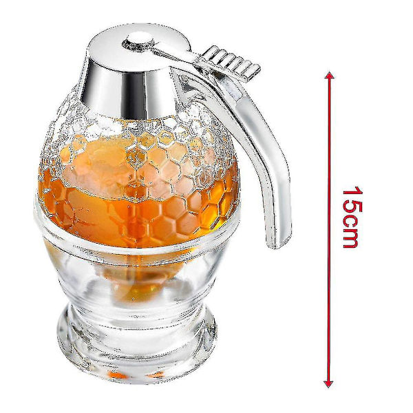 Honungsdispenser med förvaringsställ, 200 ml sirapsdispenser burkbehållare - 2023