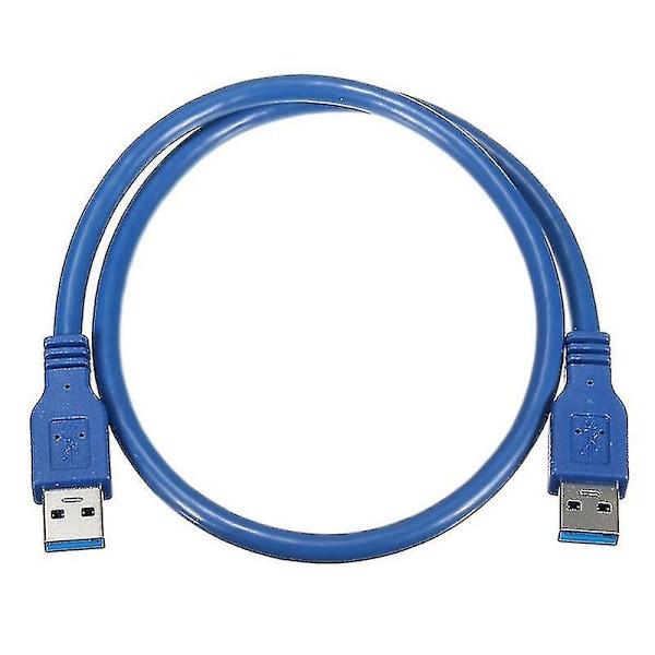 Dubbel USB-kabel med haneändar, USB till USB, för hårddiskinneskapslingar, bärbara datorer, ny