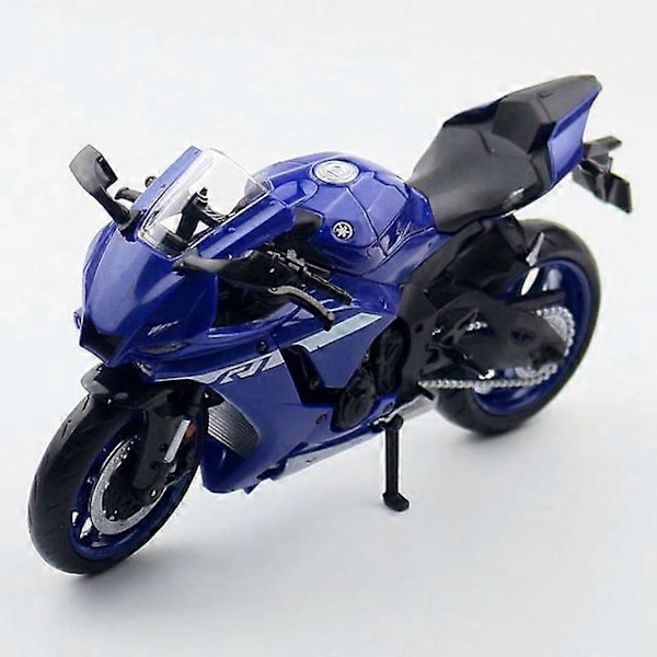 1/12 Mittakaavan Yamaha YZF-R1M Moottoripyörämalli Leikkiauto Seosvalettu Simulaatiomallit Moottoripyörä Kokoelma Koriste Poikien Leikkikalut Lahjat Blue