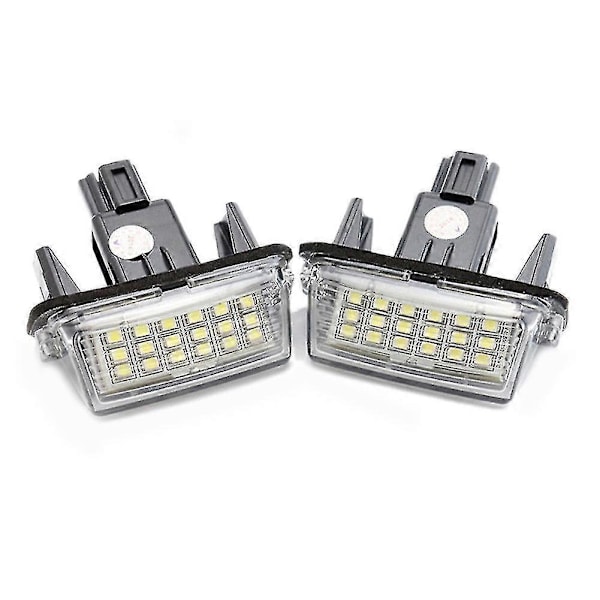 2 st/set 18 LED-lampor för bilens registreringsskylt för Toyota Camry Yaris Corolla