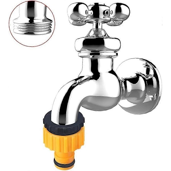 Muovinen 3/4'' ja 1/2'' BSP 2in1 letkuhanan suutin kierteellinen virtaushanan liitin kierteellinen hanasovitin