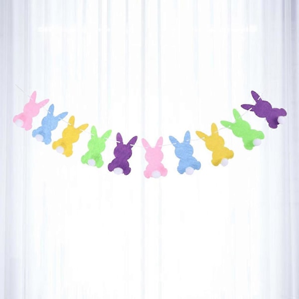Glad Påsk Kanin Boll för Banner Girlang Vägg Hängande Vimpel Flagga Dekoration