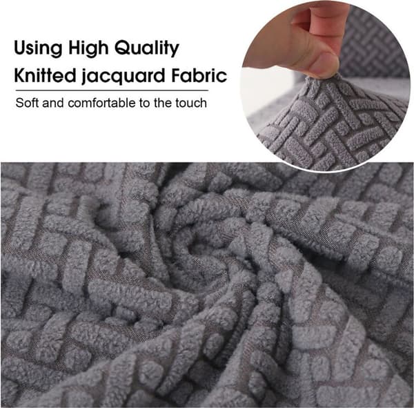 4 stk. Moderne Elastiske Stræk Stolebetræk Strikket Jacquard
