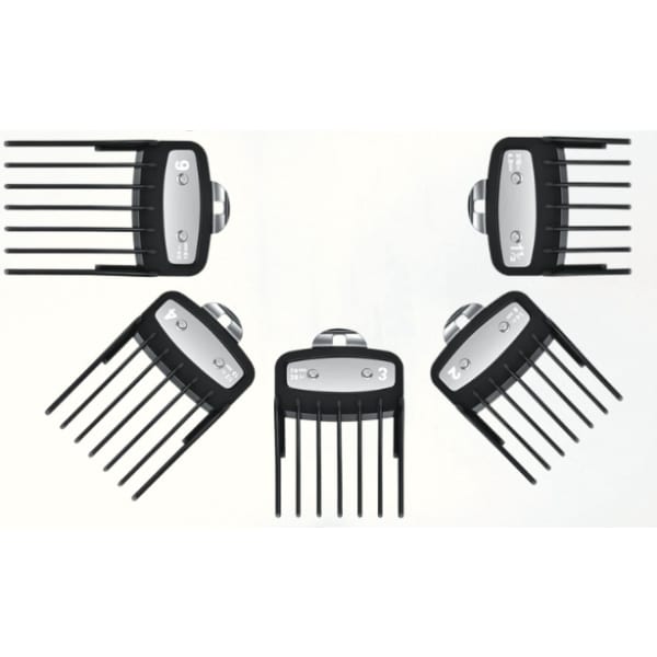 Kamme til Wahl hårtrimmere Kam, metalclips, 8 klippelængder