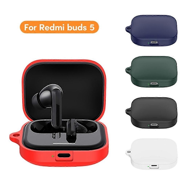 Kvalitetssilikonfodral för Redmi Buds 5 Hörlurar - Långvarig Hållbarhet Black