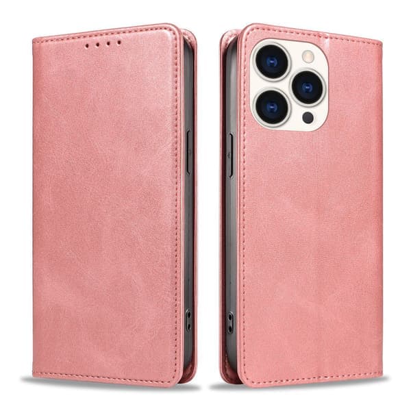 Passer til iPhone 15 mobildeksel, Apple 14 mobildeksel i skinn, kompatibel rosa rosa iPhone 15 Pro pink iPhone 15 Pro