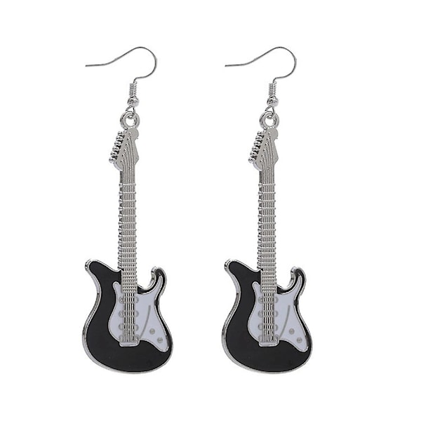 Gitar Musikk Instrument Ørepynt Subkultur 90-tallet Jente Y2k Smykker For Kvinner Black