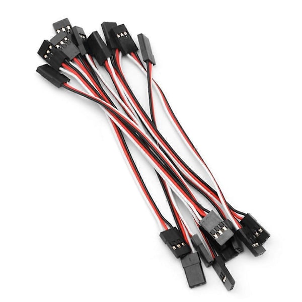 10 st 10 cm Quadcopter Förlängningskabel för Servo Futaba JR Hane till Hane Tråd Kabel RC 100mm