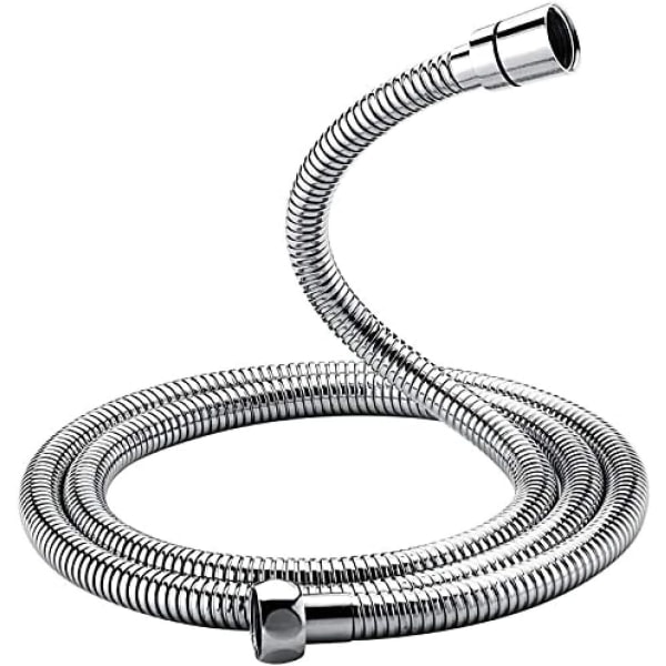 Universal duschslang (G1/2 tum, 1,5 m), vrid- och knäcksäker duschslang, rostfritt stål/krom