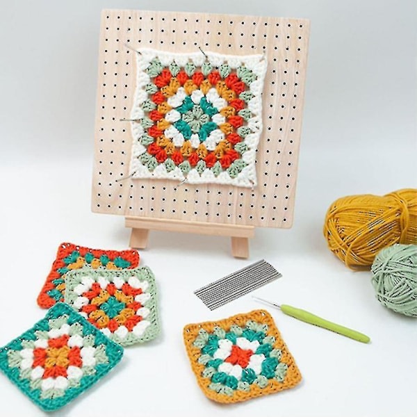Boutique Wooden Crochet Blocking Board Strikke Blocking Matte med stangnåler for strikking Hekle