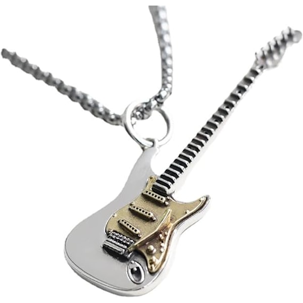 Rock-musiikin kitara kaulakoru miehille, naisille, pojille, punk-gootti roikkuvat riipukset Choker-kaulakorut Statement-muoti Henkilökohtainen lahja