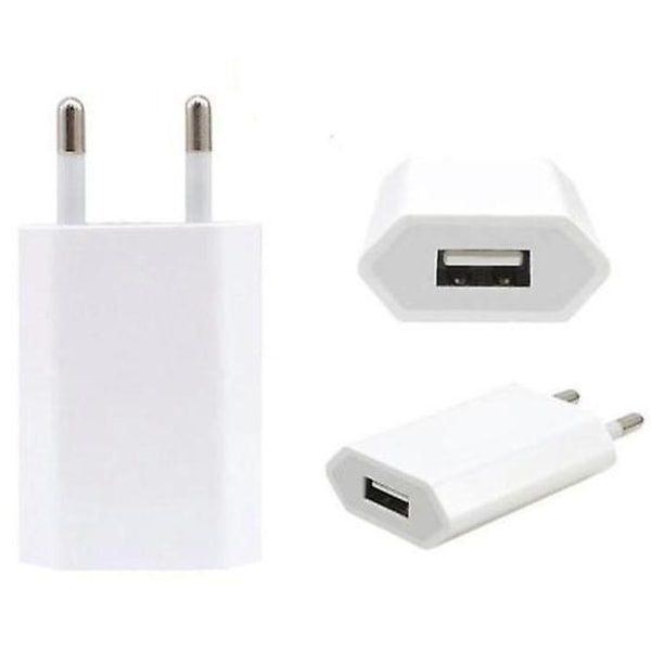 USB-strømadapter fra 230V til 5V USB Type A ho 1A, 5W kompatibel med iPhone