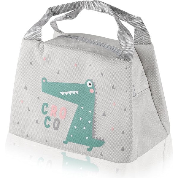 Tegneserie Lunsjpose Isolerte Gjenbrukbar Piknik Tote Bag Matpose Ispose for Barn Gutter Jenter Menn Kvinner green