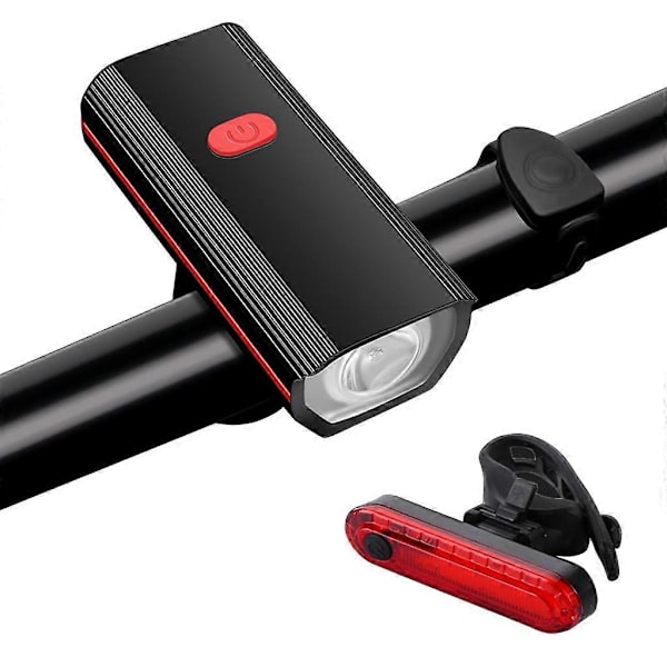 Cykelforlygte til natkørsel, USB-opladelig BMX-lygte, cykellampe Red