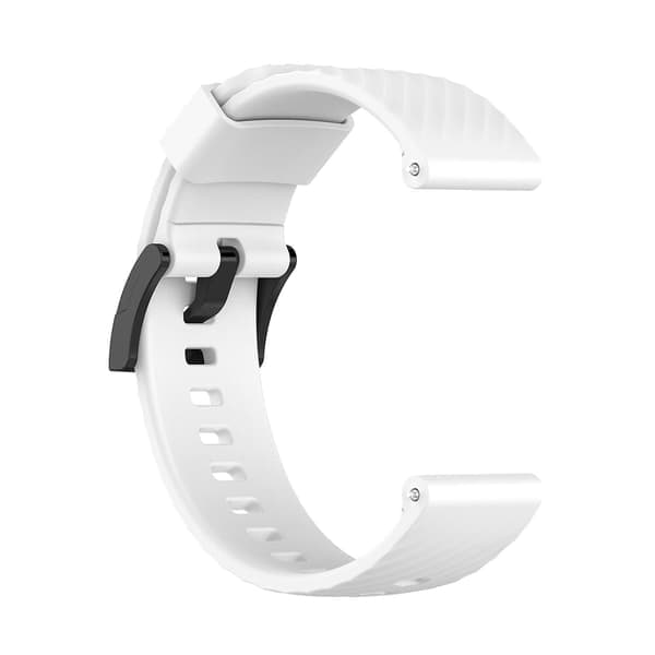 For Suunto 7 ensfarget silikonrem - Perfekt hvit 0 hvit White