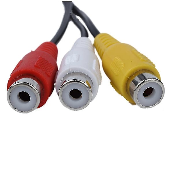 4-polig S-video till 3 RCA Honkontakt TV-adapter Laptopkabel