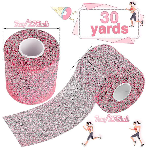 3 stk Atletisk For-Tape For Sport For-Tape Atletisk Tape 2,75 Tommer Av 30 Yards pink