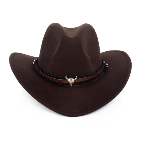SQBB Western Cowboy Top Hat Filthatt brun