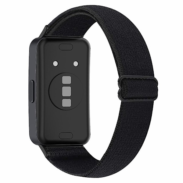 Armband för Huawei Band 8 i Bohemisk Stil, Elastiskt Nylon Smartwatch Armband, Ersättningsarmband Black, Black Huawei Band 8