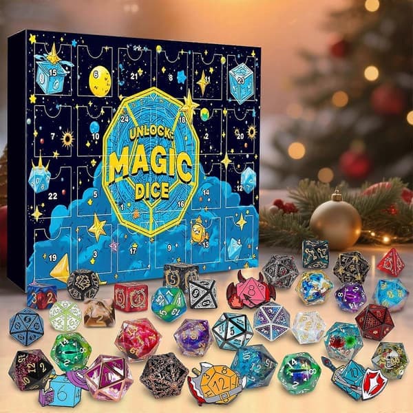 D&D Terning Julekalender 2025 Jul 24 Dager Nedtelling Blindboks Julegave