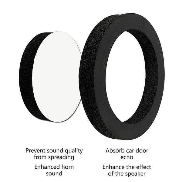 4st Universal 6.5\" Bildörrhögtalare Isolering Ring Woofer Skum Pad