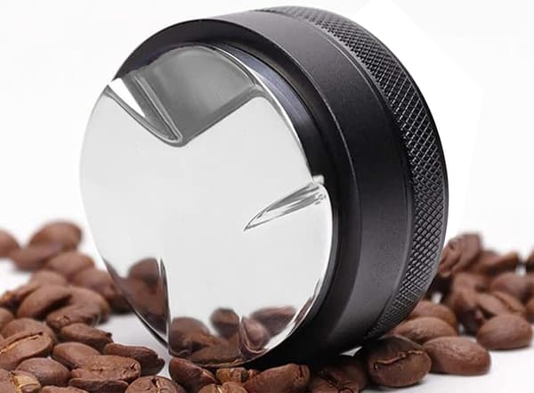 thirei Kaffedistributør, 51 mm 304 Rustfrit Stål Kaffeniveller, Kværnet Kaffe Nivelleringsværktøj, Sort