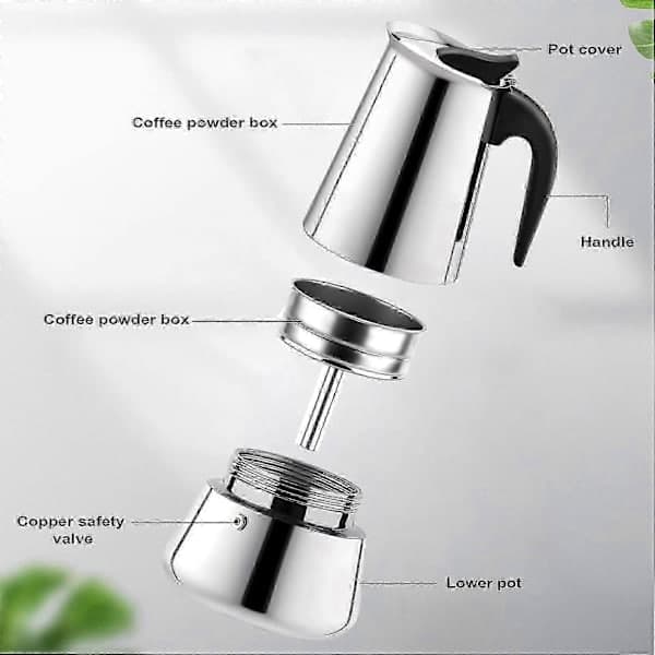 300 ml italiensk espressokande i rustfrit stål