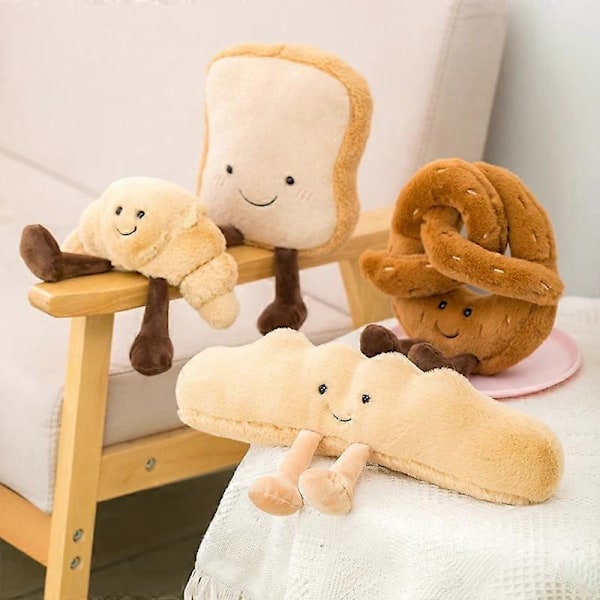 Sød Plys Croissant Legetøj Udstoppede Simulation Mad Brød Blød Dukke Børnelegetøj Soveværelse Søvn Piger Fødselsdagsgave Udstoppede Dyr 10cm bread