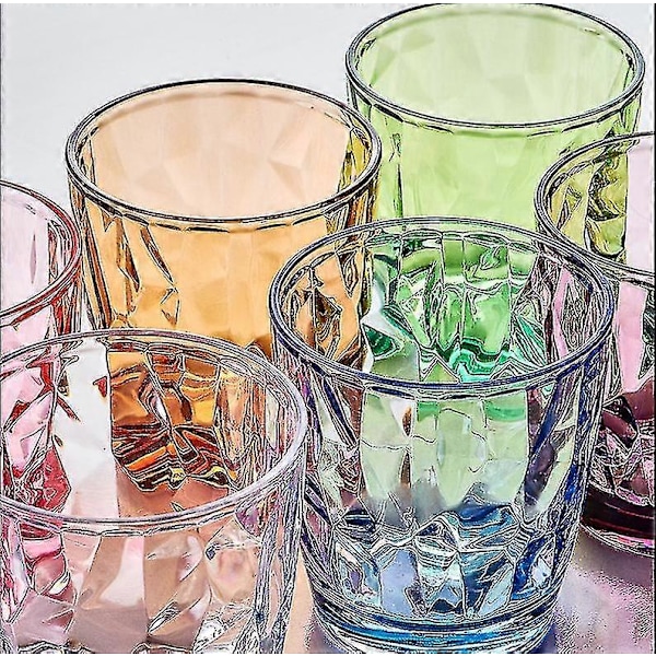 330/420/470 Ml Färgade Plastkoppar Återanvändbara Dricksglas För Picknickfest 6-pack 470ml
